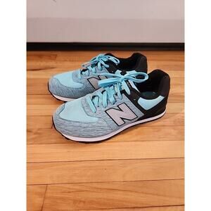New Balance 574 Blue Teal Shoes Womens US 6.5 Sneakers Core Suede Casual NB